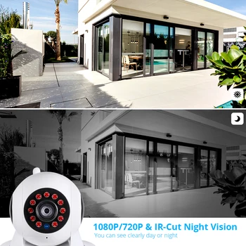 Smart Dzīves Nakts Redzamības Wifi IP Kamera, 720P, 1080P Mini Iekštelpu Bezvadu Drošības Mājās CCTV Novērošanas Kamera 2MP 1MP