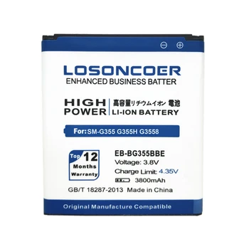LOSONCOER 3800mAh EB-BG355BBE Samsung G355 Akumulatora SM-G355H SM-G3558 SM-G3586V G3588V G3559 G355H G3586 G35