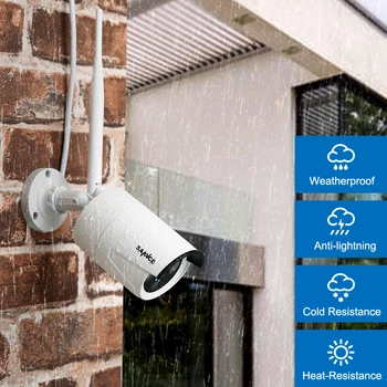 SANNCE 8CH HD 1080P Bezvadu Video Drošības Sistēmu, H. 264+ 1080P VRR Ar 4X 1080P Āra Ūdensizturīgs WIFI IP Kameras CCTV Komplekts