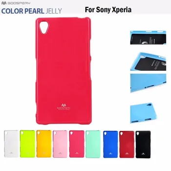 Dzīvsudraba GOOSPERY Pērle Jelly Slim TPU Bufera Lietu Vāku Sony Xperia X XZ XZ2 XZ3 Z1 Z3 mini Z5 PREMIUM ULTRA Z