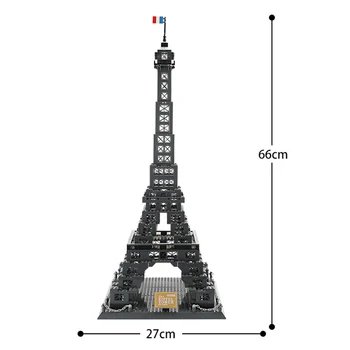Arhitektūra Sērijas Singapūra La Tour Eiffel Celtniecības Bloki, Ķieģeļi, Klasiskās Eifeļa Tornis Modelis Bērniem Rotaļlietas