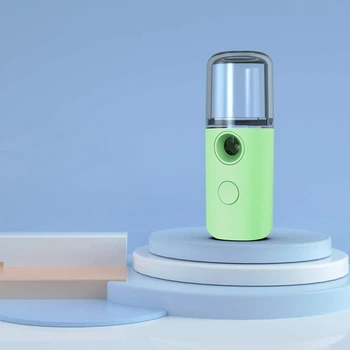 Portatīvo Nano Ūdens Uzpildīšanu gaisa mitrinātāju, USB Uzlāde Rokas Izsmidzināšanas gaisa mitrinātāju, Piemērots Biroja Ceļošanas Zaļa