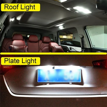 21pcs Auto LED spuldzes Interjera Gaismas Dome Kartes Lampu Komplekts numura zīme Spuldzes BMW E46 Sedana M3 1999. - 2005. Gads Led Spuldzes