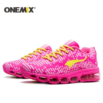Onemix Jaunus Skriešanas Apavus sievietēm, Āra Sporta kurpes vīriešu gaisa spilvenu sneaker kurpes zapatos hombre pārgājienu apavi sievietēm vai vīriešiem