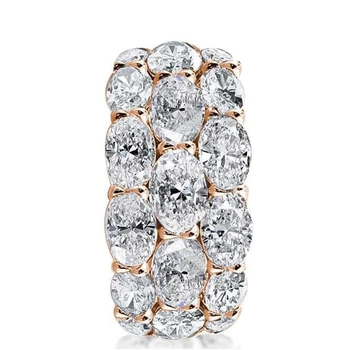 LESF Luksusa Dāmas Gredzenu 20 Ct Sona Imitēts Diamond 925 Sudraba Bruģēt Gredzeni, Kāzu Gredzeni, Dāvanu