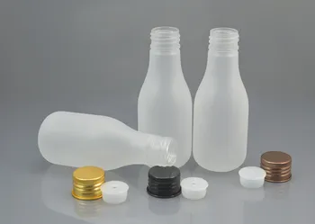 50pc/daudz 100ml Plastmasas Losjons Pudeli Griezt Klp Matēta PET Kosmētikas Jar Alumunim Klp Uzpildāmas Pudeles ar Zīmogu