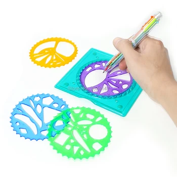 Spirālveida Dizainu Rasējamais Dēlis Burvju Pildspalvu, Lineālu Rotaļlietas Radošo Spirograph Zīmēšanas Rotaļlietu Komplekts Krāsošanai Mācīšanās Mākslas Izglītības Rotaļlieta