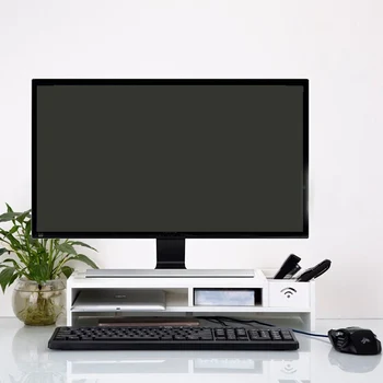 Multi-funkciju, Darbvirsmas Monitora Statīvs Datora Ekrāna Stāvvadu Koka Plaukta Plintuss Spēcīgu Klēpjdatoru Statīvs Galda Turētājs Grāmatiņa TV