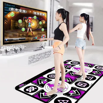 Sākotnējā KL angļu izvēlnes 11 mm biezums vienotā dance pad Non-Slip Pad jogas paklājiņš + 2 tālvadības pults sajūtu spēli PC un TV#3