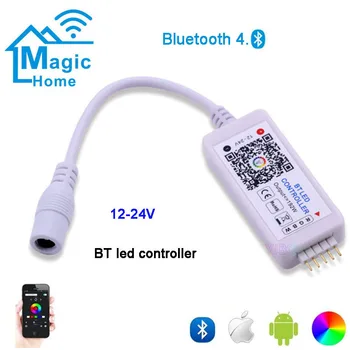 Mini BT LED RGBW Kontrolieris DC 12-24V 4 Kanālu Bluetooth RGBW Led Kontrolieris IOS, Android APP RGB RGBW RGBWW LED Strip Gaismas