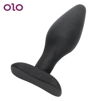 OLO Prostatas Massager Anālais Plug Butt Plug Erotiskās Rotaļlietas, Melns Anālās Seksa Rotaļlietas Vīriešiem, Sievietēm, Gejiem Silikona Pieaugušo Produkti