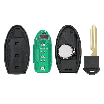 2+1 pogu, keyless-go, 3 pogas tālvadības atslēgu FSK 434 MHz PCF7953XTT mikroshēmu Nissan Murano Pathfinder Titan XD S180144304