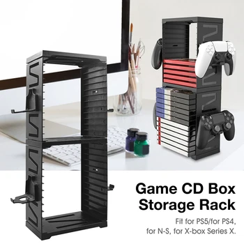 Par PS5 Spēles Disku Kastes Uzglabāšanas Plaukts XBOX Disku divslāņu Uzglabāšanas Kastes Turētājs Slēdzis, Glabāšanas Disku Plaukts