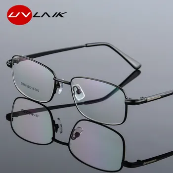 UVLAIK Titāna Sakausējuma Briļļu Rāmji Vīriešu Briļļu Pārredzamu Brilles Rāmis Biznesa Acu Brilles, Optiskās Brilles