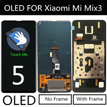 OLED LCD Xiaomi Mi SAJAUC 3 MiMix 3 MI MIX3 LCD+Touch Screen Digitizer Nomaiņa Piederumi tālruņa 6.39