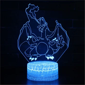 Jurassic Pasaules Tyrannosaurus Rex zīmes 3D Lampas Spēle LED nakts apgaismojums 7 Krāsas Maiņa Pieskarieties Garastāvokļa Lampa Dropship