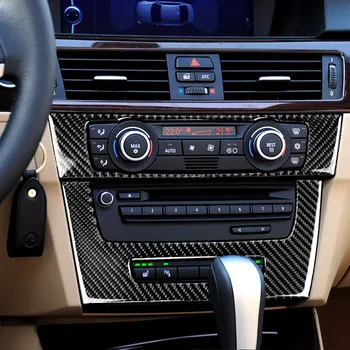 Oriģinālās Auto Stils Gaisa Kondicionēšanas CD Paneļa Aptver Uzlīmes Melns BMW E90, E92 E93 3. Sērijas Auto Interjera Aksesuāri