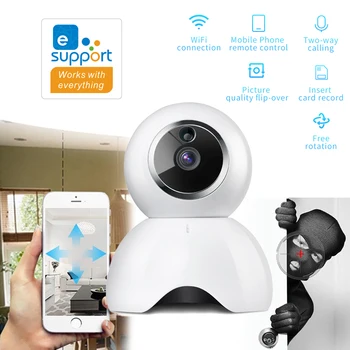 New Smart WIFI IP Kameras Smart IOT Mājas Drošības Uzraudzības HD Kamera Reomotely divvirzienu Nakts Redzamības WiFi Kameru Baby Monitor