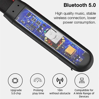 EARDECO Ādas Neckband Bluetooth Austiņas 5.0 Stereo Austiņu Bezvadu Austiņas Austiņas Ūdensizturīgs Sporta Austiņas ar Mikrofonu