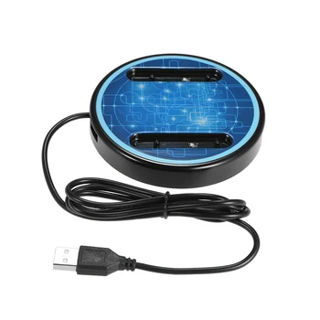 LED Nakts Gaismas Vibrācijas Sensors Helikopteru USB Lādējamu Bērnu Istabas Maināmi Krāsu Nightlight Lampa ar USB Uzlādes Bāze