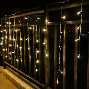3.5Mx0.4-0.6 M LED christma led 220v Aizkaru Lāsteku String Gaismas brīvdienu Puse Dārza Skatuves Āra Ūdensizturīgs Dekoru Pasaku Gaismas