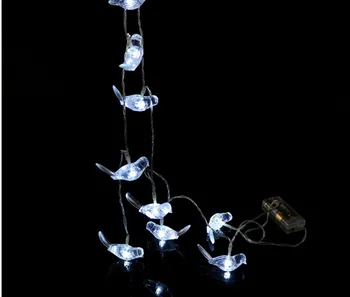 Balts Putns Pasaku gaismas Vītnes 10pcs LED Xmas String light Party Kāzu Baby Telpu Dekorēšana Nakts gaismas Svētki