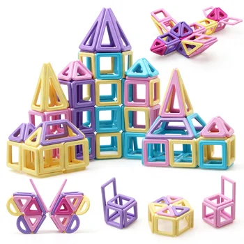 62-346pcs Mini Magnētisko Celtniecības Bloki Magnētisko Dizainers, Konstruktors Ķieģeļi DIY Modelēšana Ēku Rotaļlietas Bērniem Dāvanas