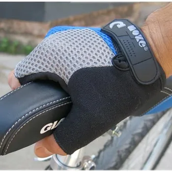 Velo Cimdi Pusi Pirkstu Triecienizturīgs Elpojošs Āra Sporta MTB Vīrieši Sievietes Elpojošs Anti Slip Motociklu Ceļu Velosipēds Pirkstaiņi