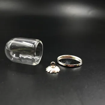 25x18mm dobi mini bell jar stikla mēģenē ar iestatījumu sudraba bāzes krelles klp uzstādīt stikla pudelīti, kulons, kaklarota, stikla pudeles secinājumi