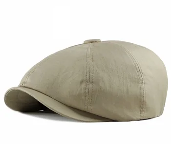 CEQING033 Āra kokvilnas beretes vīriešiem Vasarā Pieaugušu vīriešu elpojošs astoņstūra formas cepures Zvejas cepuri Izliektas Saules cepure gorros