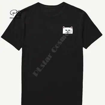 Vīriešu T Krekls Modes Zīmolu Jaunu kabatas kaķis Karikatūra izdrukāt uz t-krekla, vīriešu, sieviešu krekli Hip hop topi smieklīgi Harajuku t-veida Stils-2