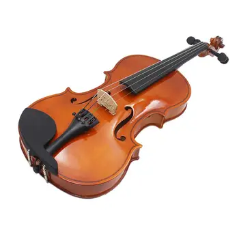 Augstas kvalitātes Vijole Dabas Akustisko masīvkoka Egles Liesmas Kļavas Finieris, Vijole Vijole ar Drānu, Gadījumā, Kolofonija Komplekti
