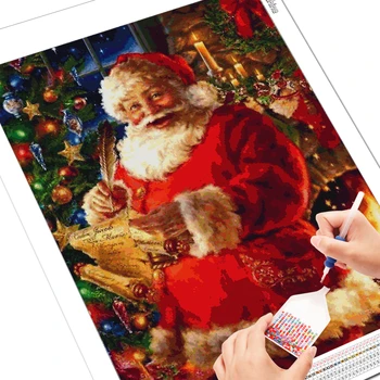 EverShine 5D DIY Dimanta Krāsošana Pilnu Kvadrātveida Urbt Ziemassvētku Dimanta Izšuvumi Portrets Attēlu Mozaīkas Rhinestones Dāvanu