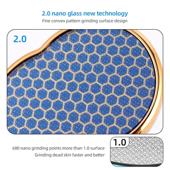 Jaunā Nano Stikla Pēdu Slīpēšanai Izmanto, lai Noņemtu Atmirušās Kājas Krāsains Kāju Rasp Profesionāliem Pedikīra Slīpēšanas Pēdu Ādas Kopšana