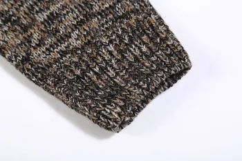 Vīriešu džemperi ar V veida kakla ziemas Jaka Trikotāža Slim Gadījuma Atloks Vienu-Krūšu modes rudens Vilnas Kokvilnas zīmolu Vīriešu Mētelis J521