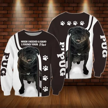 2020. gadam jauniem karstā pārdošanas Vīrieši sievietes mopsis suns limited edition 3d rāvējslēdzēju hoodies ar garām piedurknēm Krekli jakas džemperi tracksuit