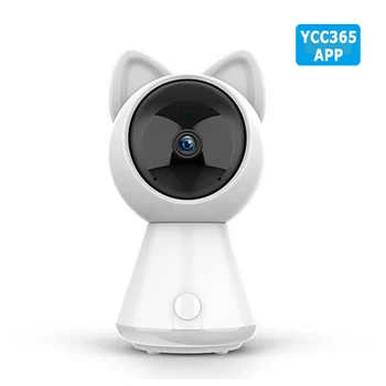 1080P Mākonis, HD IP Kameras WiFi Kaķēns Kaķis Novērošanas Kameru Baby Uzraudzīt, Infrasarkano novērošanas Kameru Bezvadu VIDEONOVĒROŠANAS Kameras YCC365