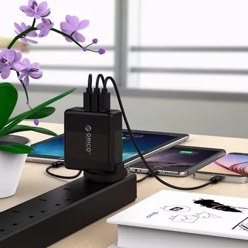 ORICO 4 Portu USB Lādētājs 34w atbilst Fast Travel Lādētāju ar 3 Pārveidotāji Sienas Strāvas Adapteri iPhone, Huawei RU Noliktavas Likvidēšana