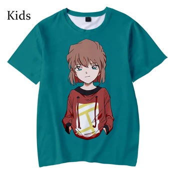 Tautas 3D Detective Conan Bērnu Komiksu, Vasarā, Rudenī T-krekls Zēniem, Meitenēm Gadījuma Īsām Piedurknēm T-Krekls Bērniem, 3D Komfortu Krekls