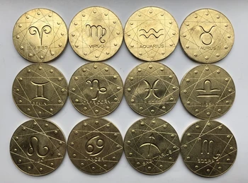 12 zodiaka zīmes MONĒTU KOPIJAS