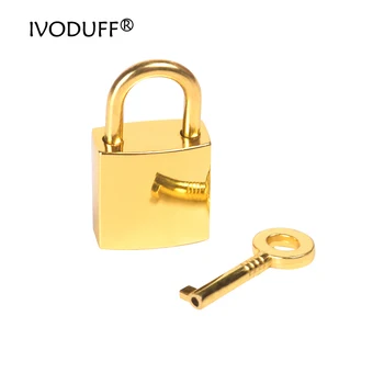 Ivoduff DIY studentu grāmatiņa metāla bloķēšanas taisnstūra formas, ar slēdzeni, zelta vāciņa ir pieejams pārdošanai