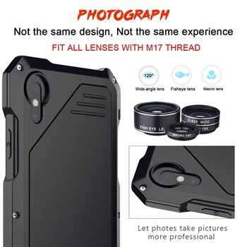 IPhone XS MAX Kamera Zivs Acs, Platleņķa Objektīvu Lietā par iPhone X 10 XR Fotogrāfs Makro Len Metāla Bruņas Vāciņš iPhone Xs Maks.