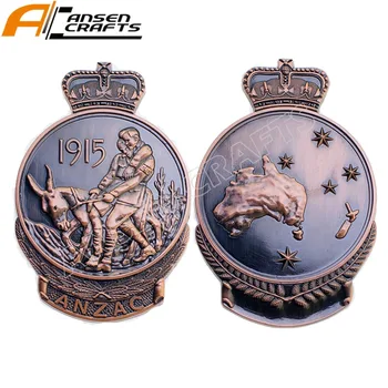 Anzac Gallipoli Kampaņu Piemiņas 1915 Austrālijas Zelanian Militāro Plāksne Medaljons Medaļu