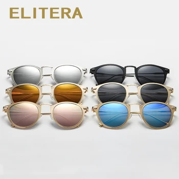 ELITERA Sieviešu Modes Saulesbrilles Cat Eye Kārtas Polarizētās Zīmolu Brilles
