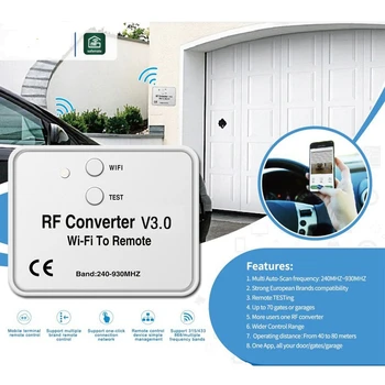 Universāla Bezvadu Wifi RF Converter Tālruņa Nevis Tālvadības 240-930Mhz par Smart Home