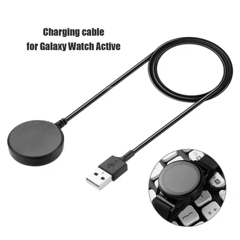 VODOOL 1m USB Uzlādes Kabelis Desktop Bezvadu Lādētāju Doka Stacijas Pad Samsung Galaxy Skatīties Active Smartwatch Piederumi