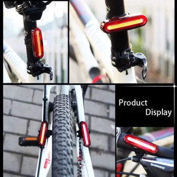 120Lumens USB Lādējamu Velosipēda Aizmugurējās Gaismas Velosipēdu LED Taillight Ūdensizturīgs MTB Road Bike Astes Gaismas Atpakaļ Lampu Velosipēdu