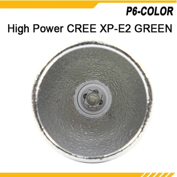 KDLITKER P6-KRĀSU Cree XP-E2 Zaļā 530nm 280 Lm 3 V - 9V 1-OP Režīmā P60 Drop-in (Dia. 26.5 mm)