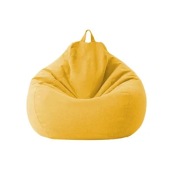 Slinks BeanBag Sofa Cover Vāciņus bez Pildījuma Linu Auduma sauļošanās krēslu Sēdekļa Pupu Maiss Asiento Dīvāns Tatami Dzīvojamās Istabas Mēbeles