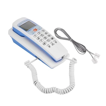 Mini Kabeļu Sienas stiprinājums Telefona Darbvirsmas Rievots Fiksētās Tālruņa līnijas ar Zvanītāja ID Displeja Mājas Biroja Biznesa Viesnīcu, Izmantojot